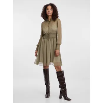 Dámské šaty Orsay Dámské Khaki dámské šaty ke kolenům ORSAY Zelená 34 (2958415)