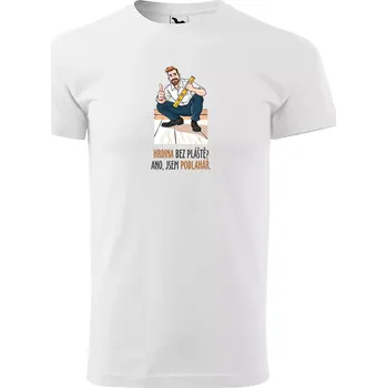 Pánské tričko Sablio Tričko s potiskem Ano, jsem podlahář - bílé S