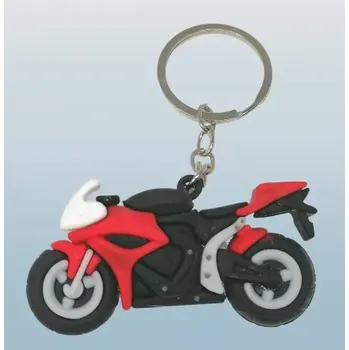 Přívěsek na klíče - motorka červená