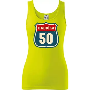 Dámské tričko Babička 50 - Dámské tílko - XL ( Limetková )