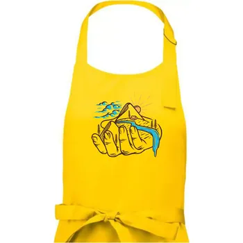Kuchyňská zástěra Hory jako na dlani - Pánská zástěra na vaření - Univerzální velikost ( Žlutá )