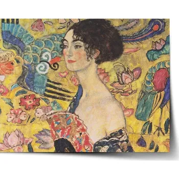 Plakát Sablio Plakát Dáma s vějířem - Gustav Klimt - 90x60 cm