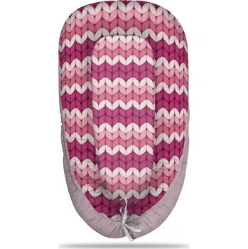 Hnízdečko pro miminko Sablio Hnízdečko pro miminko Střídajíci růžové pletení