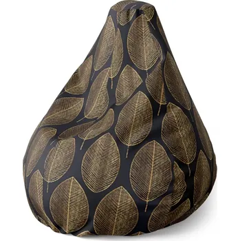 Sedací pytel Sablio Sedací vak Pear Zlaté listy - 70 x 95 x 15 cm