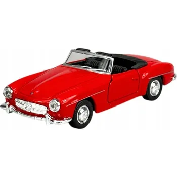 autíčko WELLY OLD TIMER 1955 MERCEDES-BENZ 190SL W121 ČERVENÝ 1:34 NOVÝ KOVOVÝ