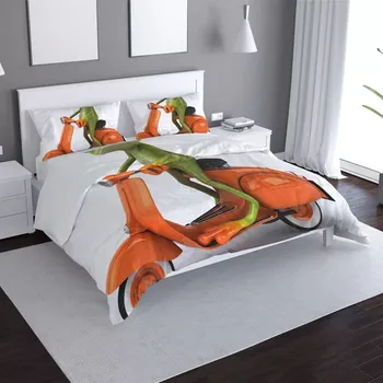 Povlečení Sablio Povlečení Žába na motorce - 140x200 / 90x70