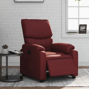 Křeslo Elektrické polohovací křeslo vínové umělá kůže IM_3204876