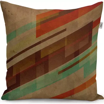 Polštář Sablio Polštář Hnědá abstrakce - 50x50 cm