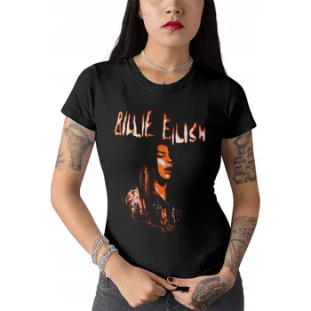 Dámské TRIČKO Billie Eilish černé, dárek pro ni skateboarding M