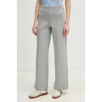 Dámské kalhoty Kalhoty Calvin Klein dámské, šedá barva, melanžové, K20K207947 90X, vel. XS