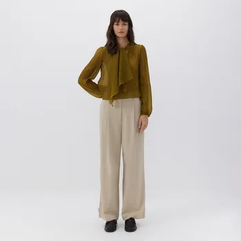 Dámské kalhoty Reserved - Kalhoty z vlněné směsi - béžová - 891CK-08X - 891CK-08X-S