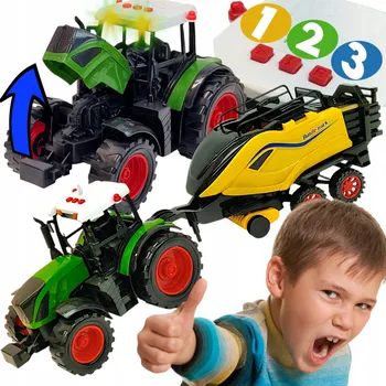 autíčko TRAKTOR FENDT NA BATERIE + LISOVACÍ BALÍKOVAČ ZEMĚDĚLSKÝ SET OTEVÍRACÍ KAPOTA 55 cm