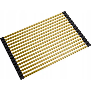 Organizace kuchyně ODKAPÁVAČ, SUŠÁK, PODLOŽKA ZLATÁ DO DŘEZU NA NÁDOBÍ 43x32 obdélníkové tyče