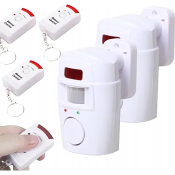 Zabezpečení domácnosti 2x BEZDRÁTOVÝ ALARM S ČIDLEM POHYBU PIR 105dB - SADA