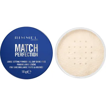 Pudr Rimmel Match Perfection Transparent Powder - Lehký sypký pudr 18 g 0 g