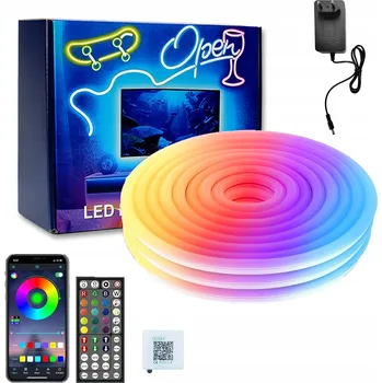 LED osvětlení LED RGB pásek 5m LED diody 5050 Lišta 24V BAREVNÝ S DÁLKOVÝM OVLADAČEM + APLIKACE
