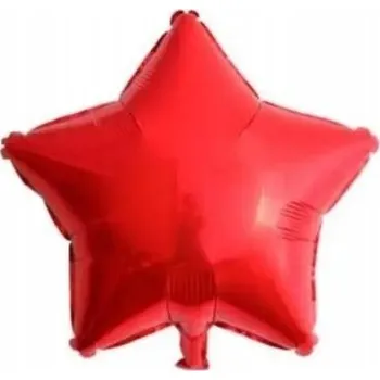 Balónek HVĚZDA 18" palců fóliový balónek ČERVENÝ 45 cm
