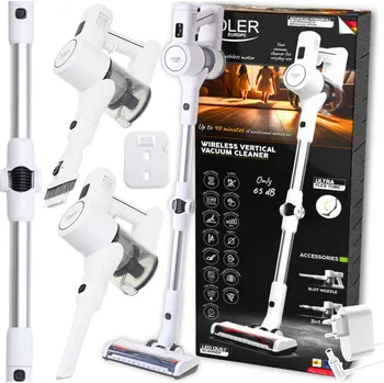 Vysavač ADLER VYSAVAČ AKUMULÁTOROVÝ TYČOVÝ RUČNÍ SILNÝ BEZSÁČKOVÝ ELEKTROKARTÁČ 8V1