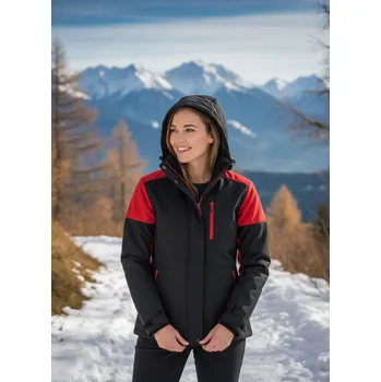 Cotton Classics Bunda PRINTER SOFT LADY WINTER, různé barvy Velikost M black/red