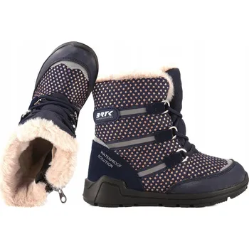 Dívčí sněhule BARTEK 8500316 SNĚHULE ZIMNÍ BOTY VODĚODOLNÉ S VLNOU Tmavě modrá 28
