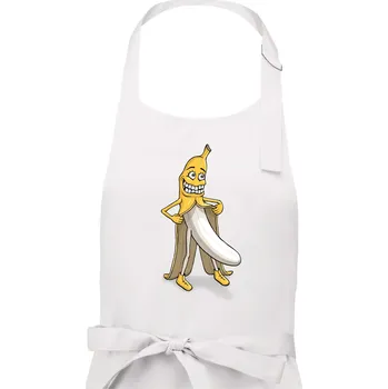 Kuchyňská zástěra Úchylný banán (Hana-creative) - Dámská zástěra na vaření - Univerzální velikost ( Bílá )