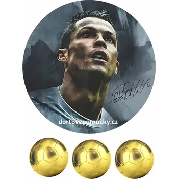 Přisada na vaření a pečení Ronaldo č.2 jedlý papír 20 cm - Úprava na přání +20 Kč / Jedlý papír / Bez decor gelu