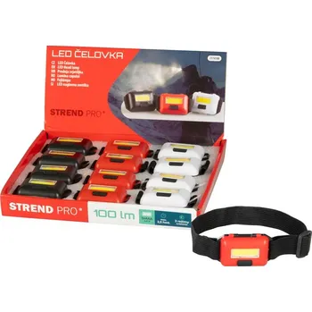 Čelovka Čelovka Strend Pro Headlight, COB LED, 3xAAA, 6x4x1,8 cm, mix farieb (čierna, biela, červená), Sellbox 12 ks