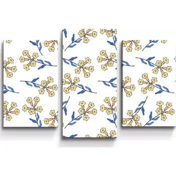 Obraz Sablio Obraz - 3-dílný Žluté kvítí - 75x50 cm