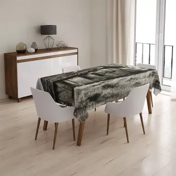 ubrus Sablio Ubrus Starý dům - 130x130 cm