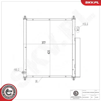 Ventilátor topení a klimatizace Kondenzátor klimatizace ESEN SKV 86SKV259