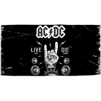 Osuška Sablio Ručník ACDC Live fast, die young - 50x100 cm