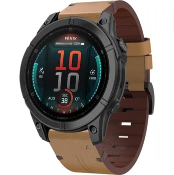 Ostatní příslušenství k chytrým hodinkám VSECHNONAMOBIL 93920 SYNTHETIC Řemínek pro Garmin Fenix 8 47mm světle hnědý