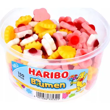 Cukrovinka Haribo barevné květinové Želé Bonbony 150 Kusů