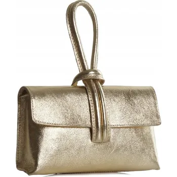 Kabelka Solome kabelka psaníčko z přírodní kůže, zlatá