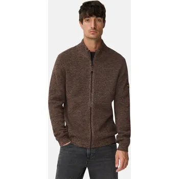 Pánský svetr SVETR CAMEL ACTIVE KNITTED JACKET DARK BROWN
