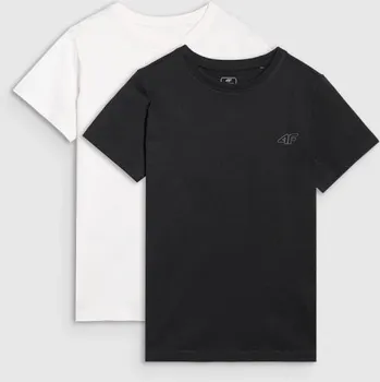 Dětské hladké tričko (SADA 2) 4F 4FJRAW25TTSHU3157-93S 158/164