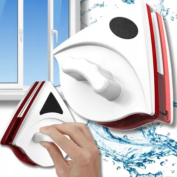 Obraz OBOUSTRANNÁ MAGNETICKÁ MYJKA NA OKNA A SKLA S PŘESNÝM STĚRAČEM MAGNET