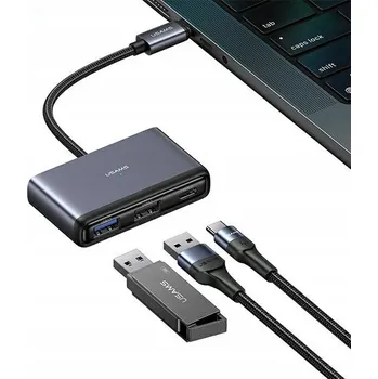 USB hub USAMS Adaptér HUB 5v1 USB 2.0/USB 3.0/ USB-C/TF/SD