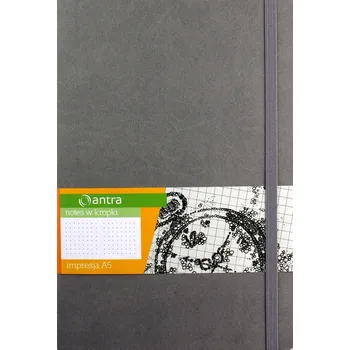 Sešit NOTES A5 TEČKY IMPRESE ŠEDÁ ANTRACITOVÁ, ANTRA