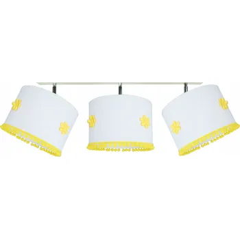 Závěsné stropní svítidlo pro děti, moderní stínidlo s květy, žluté