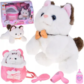 Obraz Měkká KOČKA s efektem tlukoucího srdce a ohebnýma tlapkami v batůžku ZA5593