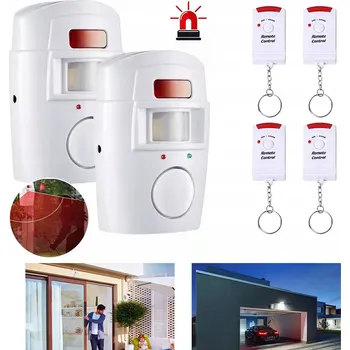 Bezdrátový alarm pro dům, detektor pohybu, hlasitá siréna 105dB + 4 Ovladače