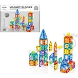 Mamido Barevná magnetická stavebnice 163 dílků kuličková dráha XL