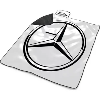 deka Sablio Plážová deka Logo 1 Bílá: 200x140 cm