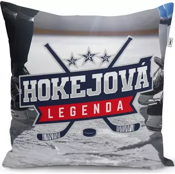 Polštář Sablio Polštář Hokejová legenda: 40x40 cm