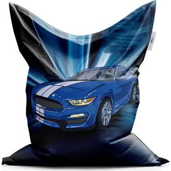Sedací pytel Sablio Sedací vak Mustang Modré pozadí - 150x100 cm