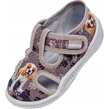 Dívčí obuv Viggami dětské papuče na suchý zip, vícebarevné, velikost 22