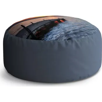 Taburet Sablio Taburet Circle Západ slunce nad molem: 38x48 cm