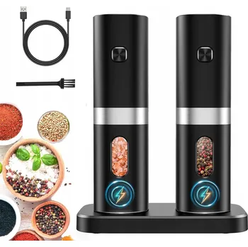 Kuchyňský mlýnek 2 ks Elektrický mlýnek na pepř a sůl sada