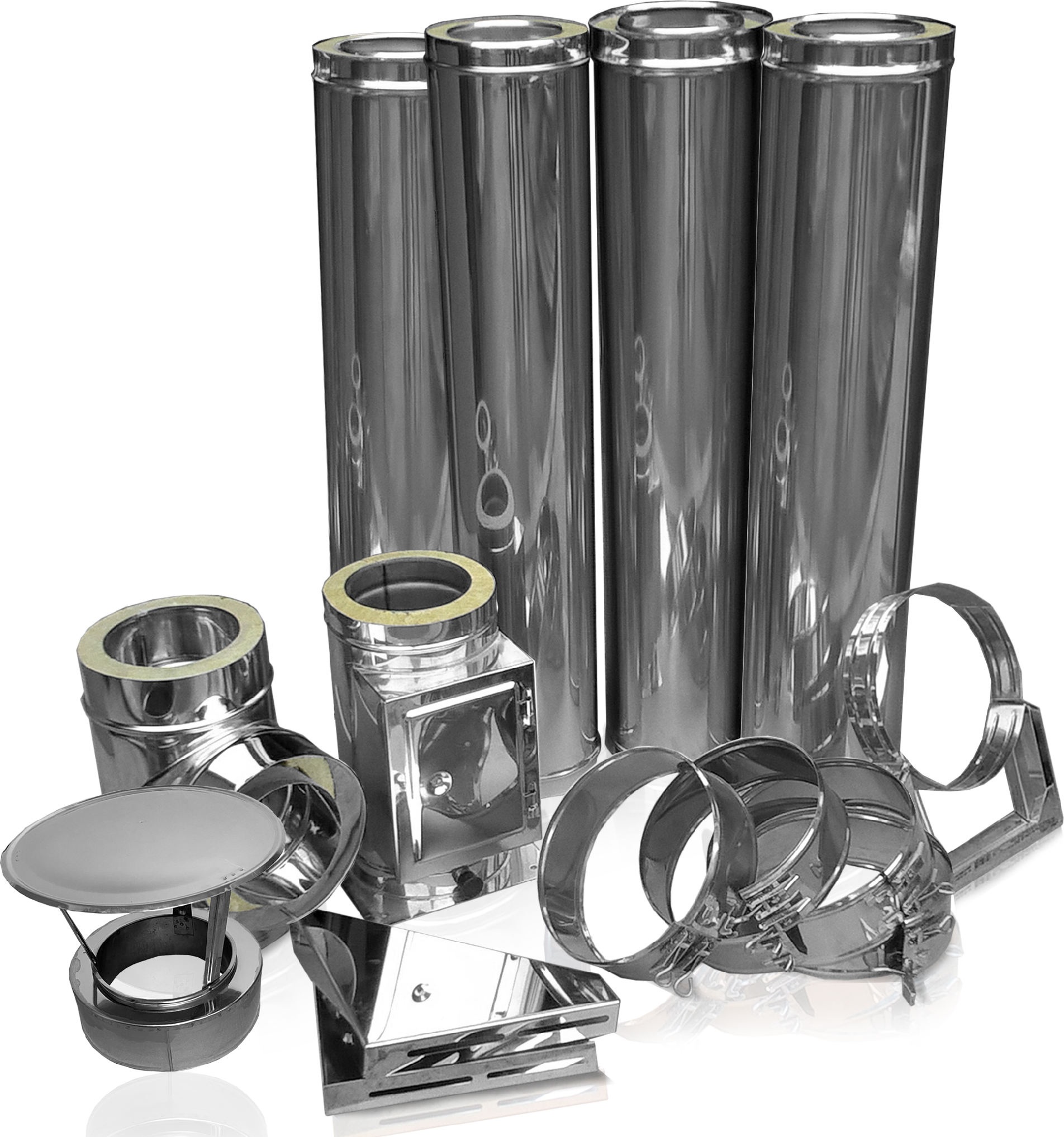 SUPERKOMÍNY Nerezový komínový set, průměr 150 mm, výška 4,5 m